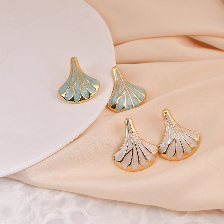 Romantic Simple Style Sector Earrings [304 Stainless Steel]