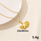 Leaves Pendant Necklace [304 Stainless Steel,18K Gold Plated]