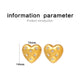 Heart Shape Rhinestones Earrings [304,316 Stainless Steel,18K Gold Plated]