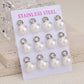 Round Pearl Stud Earrings Set [304 Stainless Steel]