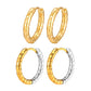 Color Block Solid Color Hoop Earrings [201 Stainless Steel,18K Gold Plated]