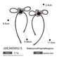 Heart Shape Bow Knot Wax Rope Earrings [304 Stainless Steel]