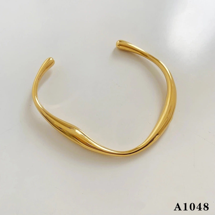 Tennis Chain Bangle Bracelets/Necklace [304 Stainless Steel,16K Gold Plated]