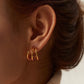 Pendientes de aro triple [304 acero inoxidable]