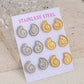 6 Pairs Simple Style Earrings Sets [304 Stainless Steel]