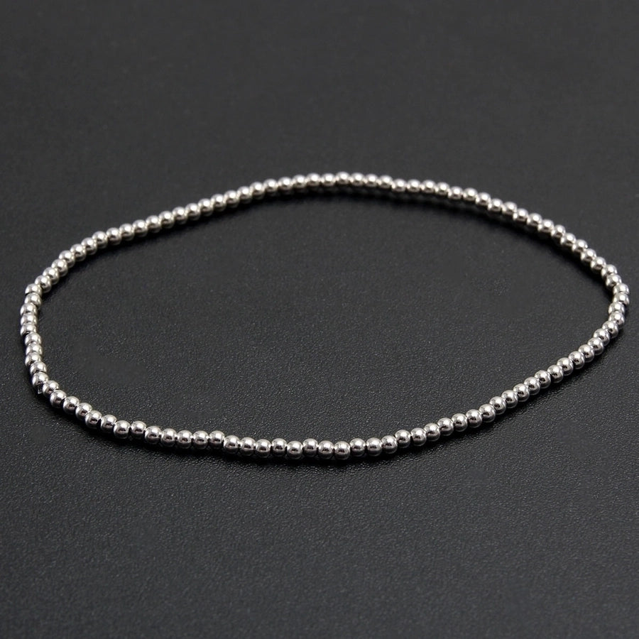 Round Beads Elastic Bracelet [304 Stainless Steel