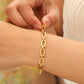 Cable Chain Bracelet/Necklace [304 Stainless Steel,18K Gold Plated]