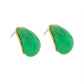 Vintage Style Water Droplets Resin Earrings [304 Stainless Steel,18K Gold Plated]