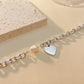 Heart Shape Artificial Pearls Bracelet [304 Stainless Steel]