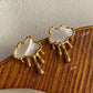 Clouds Shell Earrings [304 Stainless Steel, 18K Gold Plated]