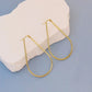 Thin Hoop Earrings [304 Stainless Steel,18K Gold Plated]