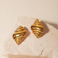 Conch Shell Earrings [304 Stainless Steel,18K Gold Plated]