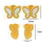 Ohrringe der weißen Schale aus Schmetterling [304 Edelstahl]