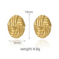 Mix Designs Earrings [304 Stainless Steel,18K Gold Plated]