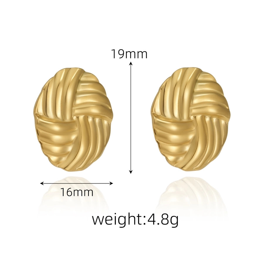 Mix Designs Earrings [304 Stainless Steel,18K Gold Plated]