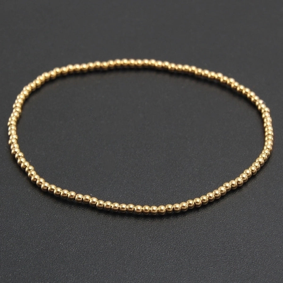 Round Beads Elastic Bracelet [304 Stainless Steel