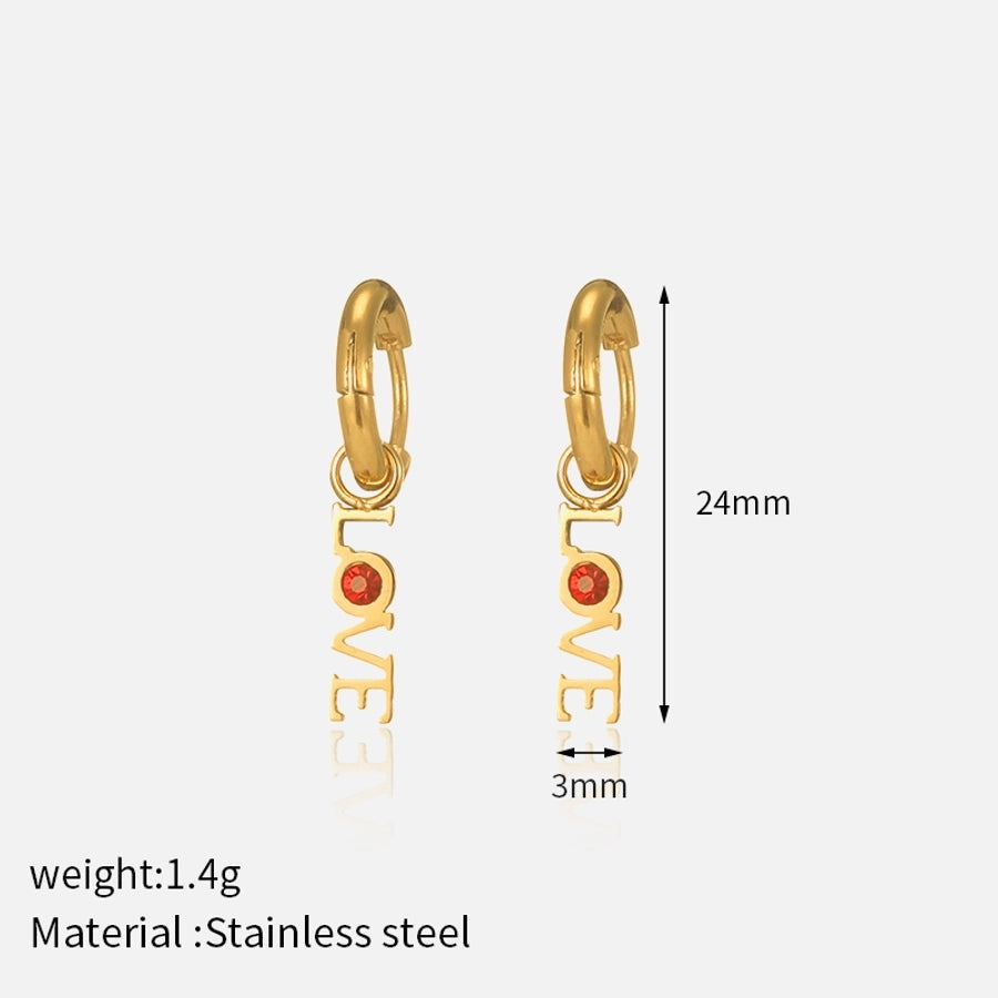 Glam Love Earrings [304 Stainless Steel,18K Gold Plated]