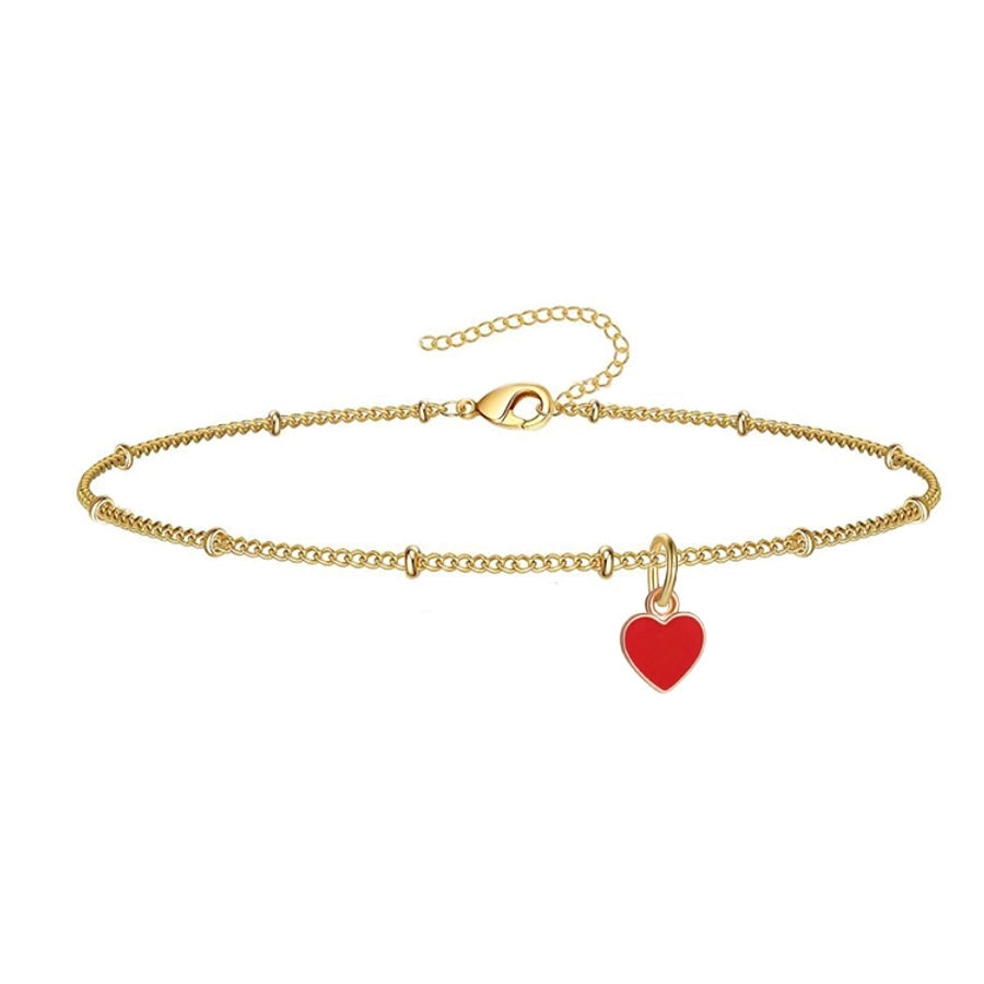 Heart Shape Chain Bracelet/Anklet [Stainless Steel]