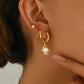 Heart Shape Flower Snake Earrings Set [201 Stainless Steel, 18K Gold Plated]