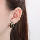 Flower Resin Droplets Earrings [304 Stainless Steel,18K Gold Plated]