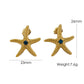 Starfish Earrings [304 Stainless Steel,14K Gold Plated]