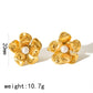 Mix Designs Flower Petal Drop Earrings [304 Stainless Steel]