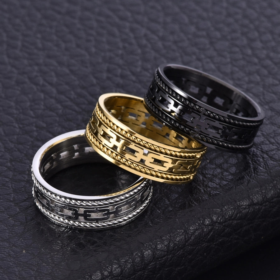 Linked Ring [304 Stainless Steel 18K Gold Plated]