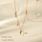 Beach Dolphin Shell Fish Tail Acrylic Necklace [304 Stainless Steel,18K Gold Plated]