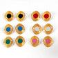 Colored Enamel Earrings [304 Stainless Steel,18K Gold Plated]