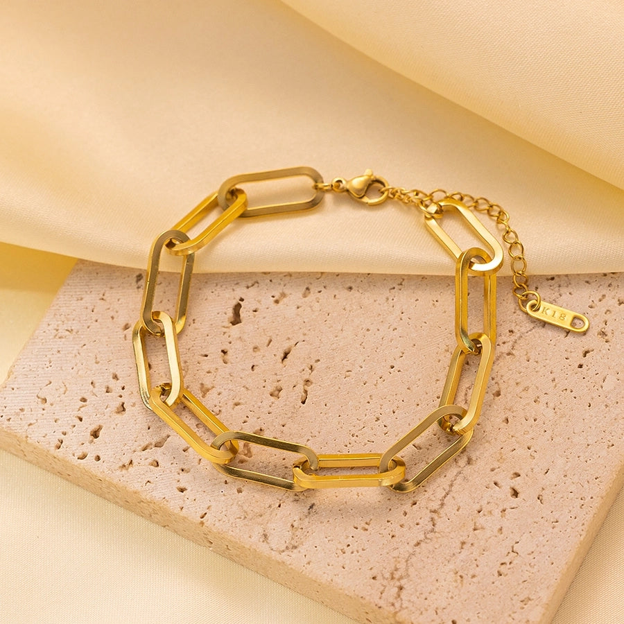 Link Chain Bracelet/Necklace [304 Stainless Steel,18K Gold Plated]