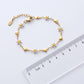 Flower Heart Bracelets [304 Stainless Steel,18K Gold Plated]