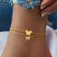 Letter Butterfly Bow Knot Anklet [201,304 Stainless Steel]