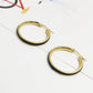 Circle Colour Rhinestones Hoop Earrings [304 Stainless Steel,18K Gold Plated]