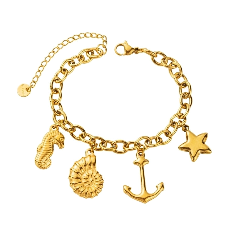 Starfish/Dolphin/Hippocampus armbånd [304 rustfrit stål]