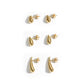 Water Droplets Earrings [304 Stainless Steel,18K Gold Plated]