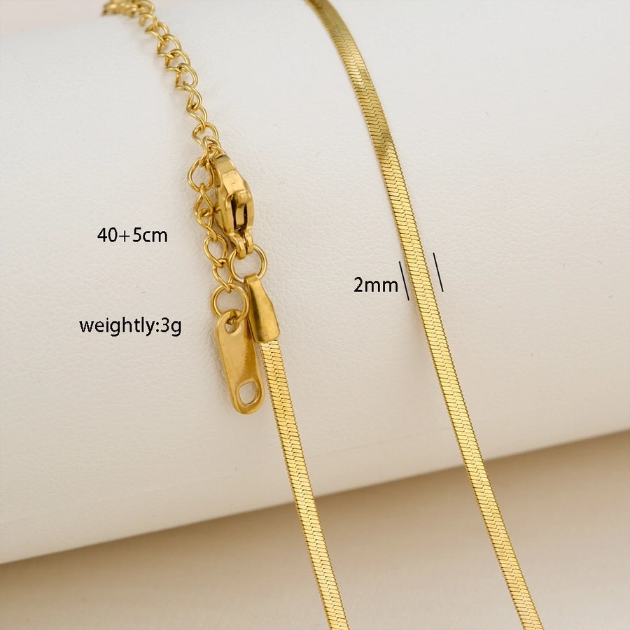 Chain Necklace [304 Stainless Steel,18K Gold Plated]