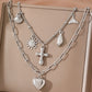 Charms Layered Necklace [304 Stainless Steel]