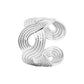 Waves Criss Cross Open Ring [Stainless Steel]