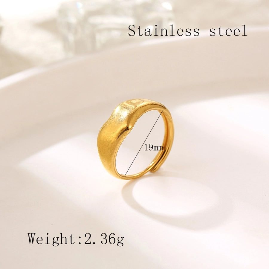 Mix -Designs Ringe [304 Edelstahl 18K Gold plattiert]