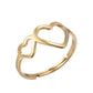 Thin Mix Design Ring [201 Stainless Steel, 18K Gold Plated]