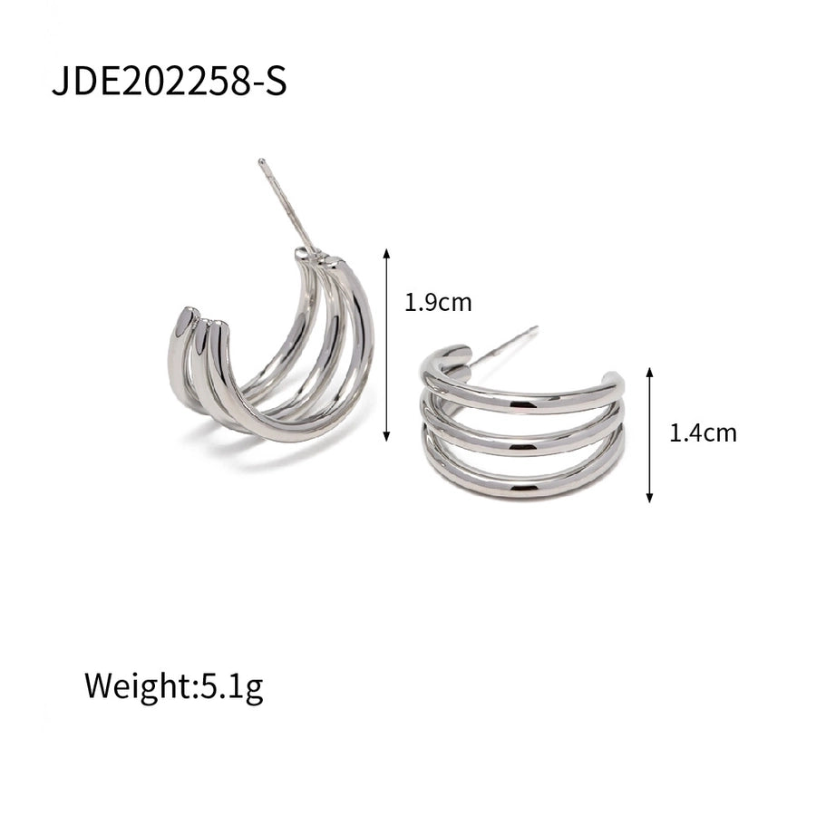 Triple Hoop Earrings [304 Stainless Steel]