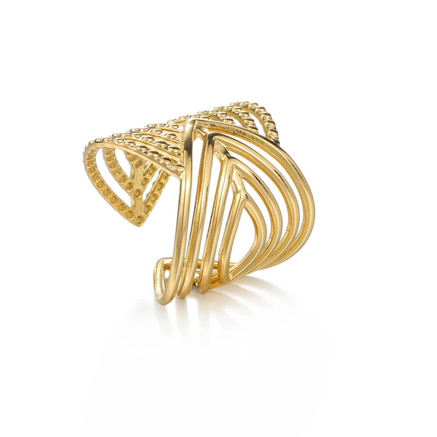 Stripe Ring [304 Stainless Steel 18K Gold Plated]