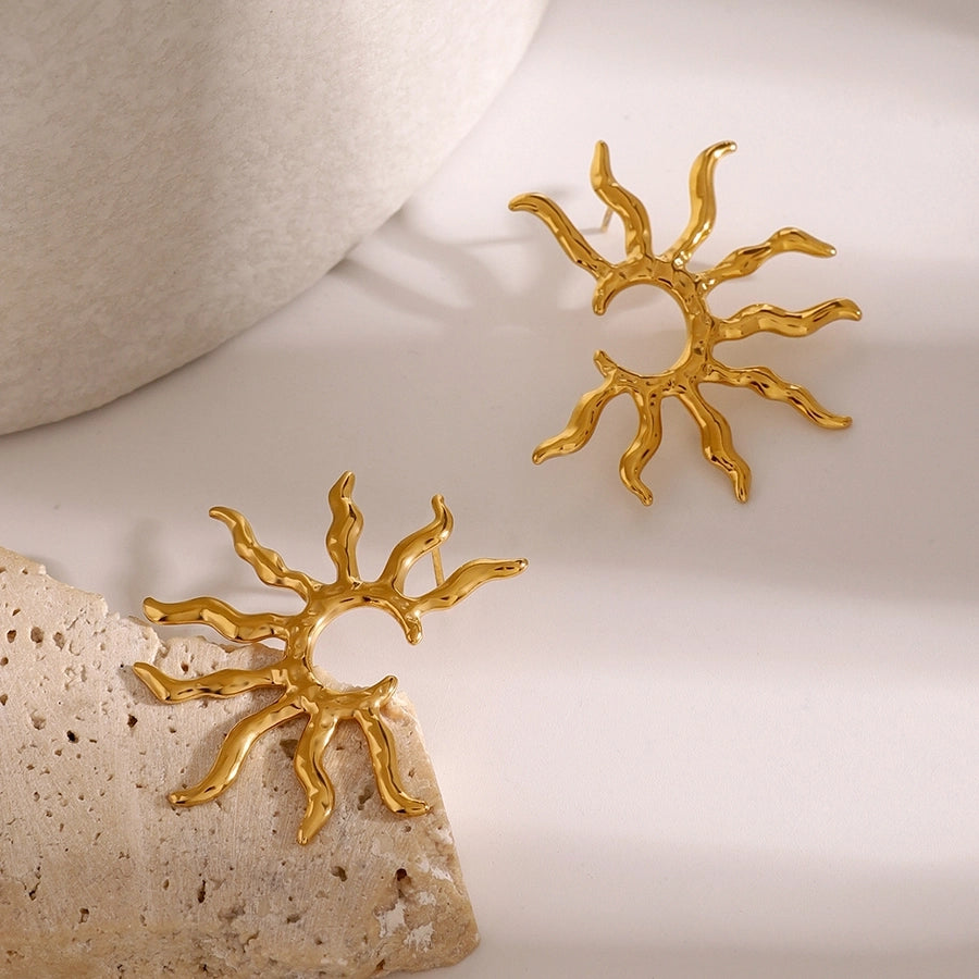 Sun Earrings [304 Stainless Steel]