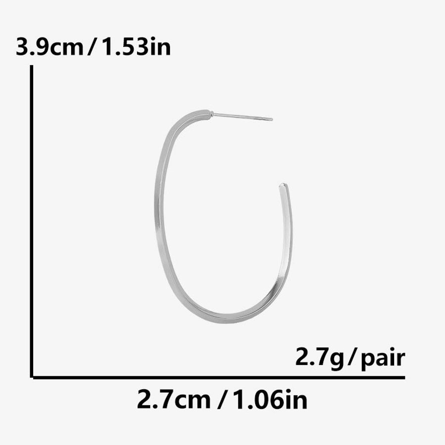 Boucles d'oreilles de cerceau irrégulières [304 en acier inoxydable]