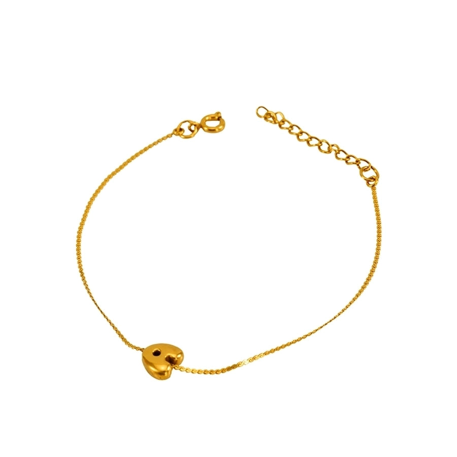 Pulseira de letra de estilo simples [304 aço inoxidável, peito de ouro de 18k]