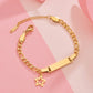 Love Heart Bracciale [201 in acciaio inossidabile, oro 18K placcato]