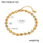 Enamel Colored Flower Bracelet/Anklet/Necklace [304 Stainless Steel, 18K Gold Plated]