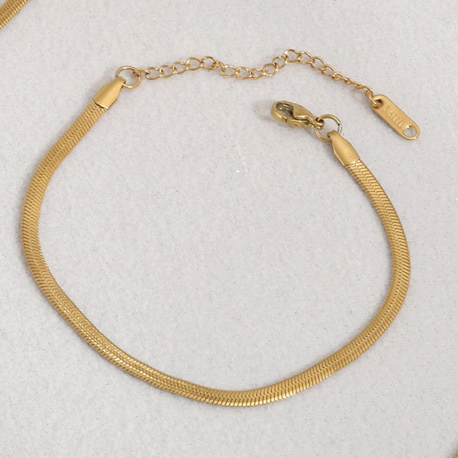 Flat Chain Bracelet/Necklace [Stainless Steel]