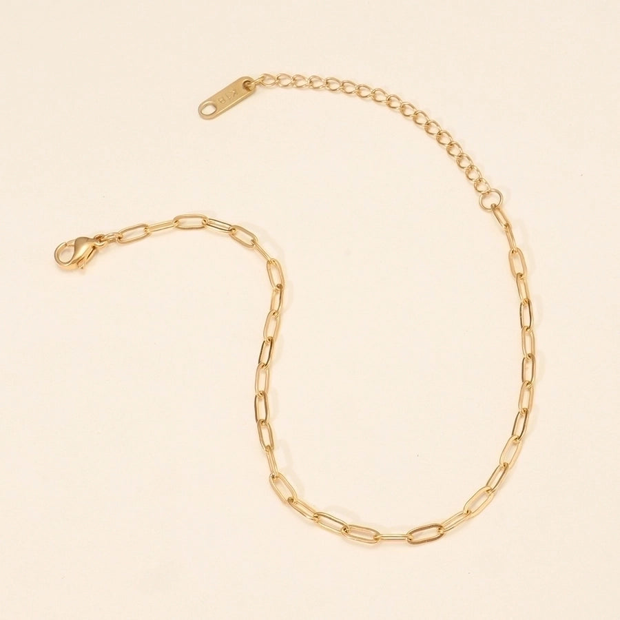 Chain Bracelets [316L Stainless Steel,18K Gold Plated]