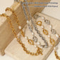 Pearl Chain Bracelet/Necklace [304 Stainless ,16K Gold Plated]